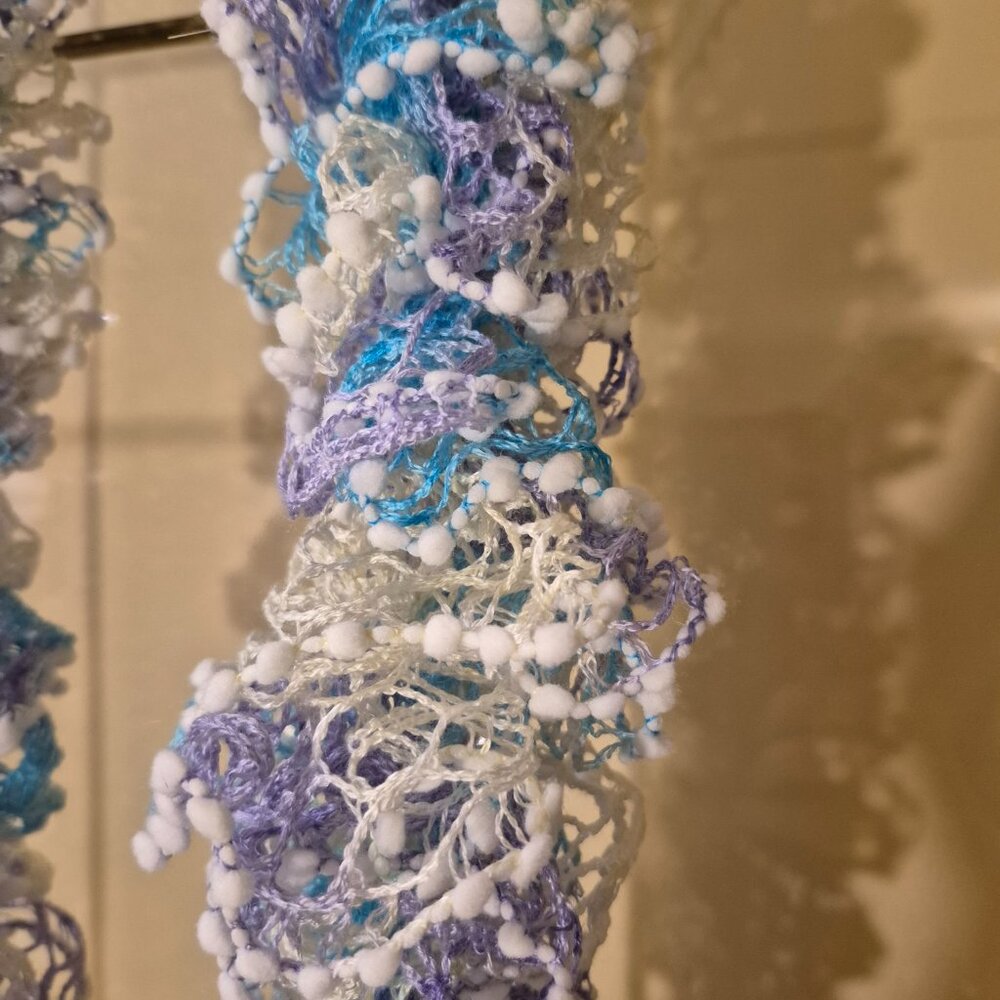 Handmade Colorful Knit Scarf - Picture 2 of 2